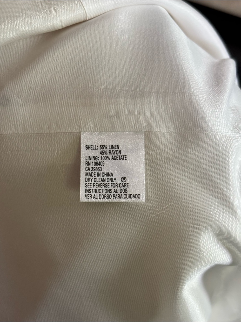 *NEW* Tahari “Arthur S. Levine” - White Linen Camisole/Top - Size - 22W - Picture 8 of 8